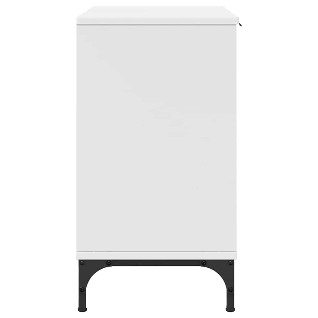 vidaXL Ντουλάπα Νιπτήρα Mπάνιου με πόρτα Λευκό 60.5 x 33.5 x 61 εκ