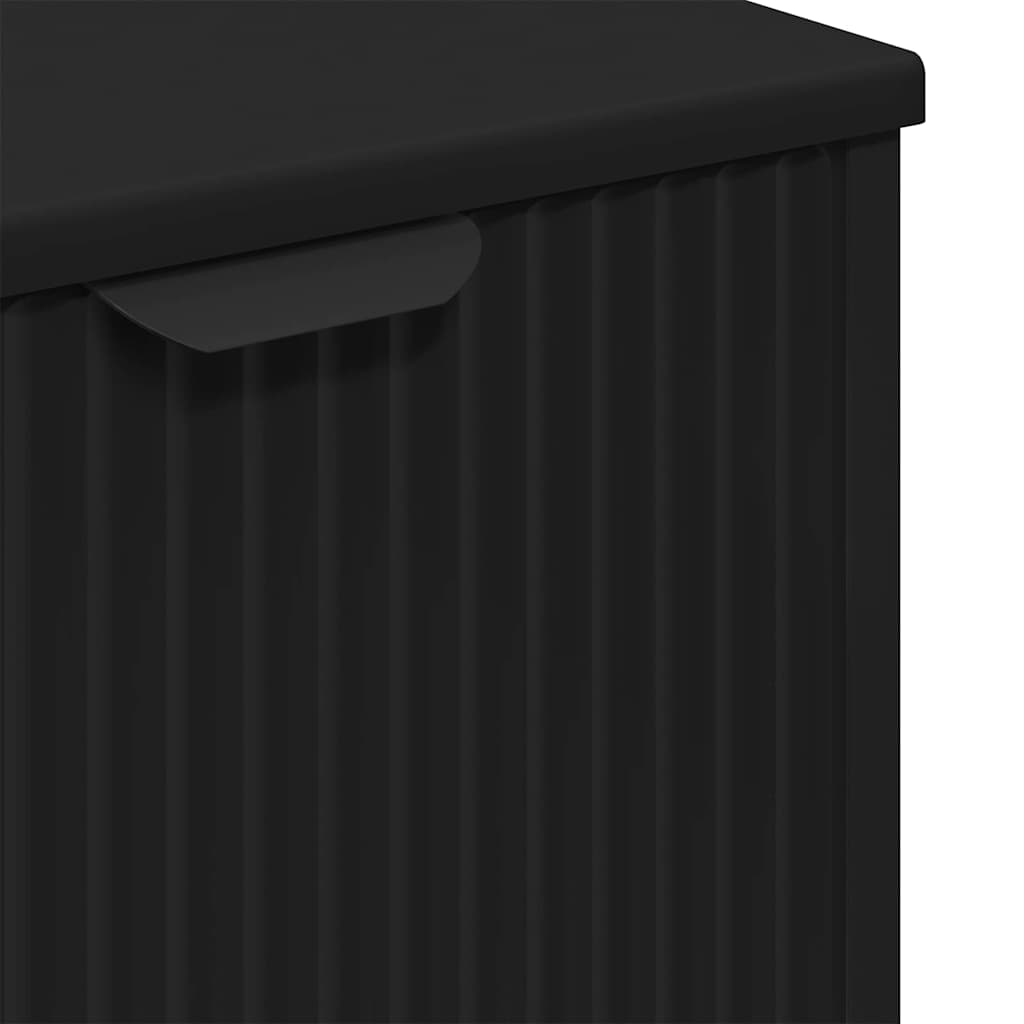 vidaXL Ντουλάπα Νιπτήρα Mπάνιου Μαύρο 60,5 x 33,5 x 61 εκ