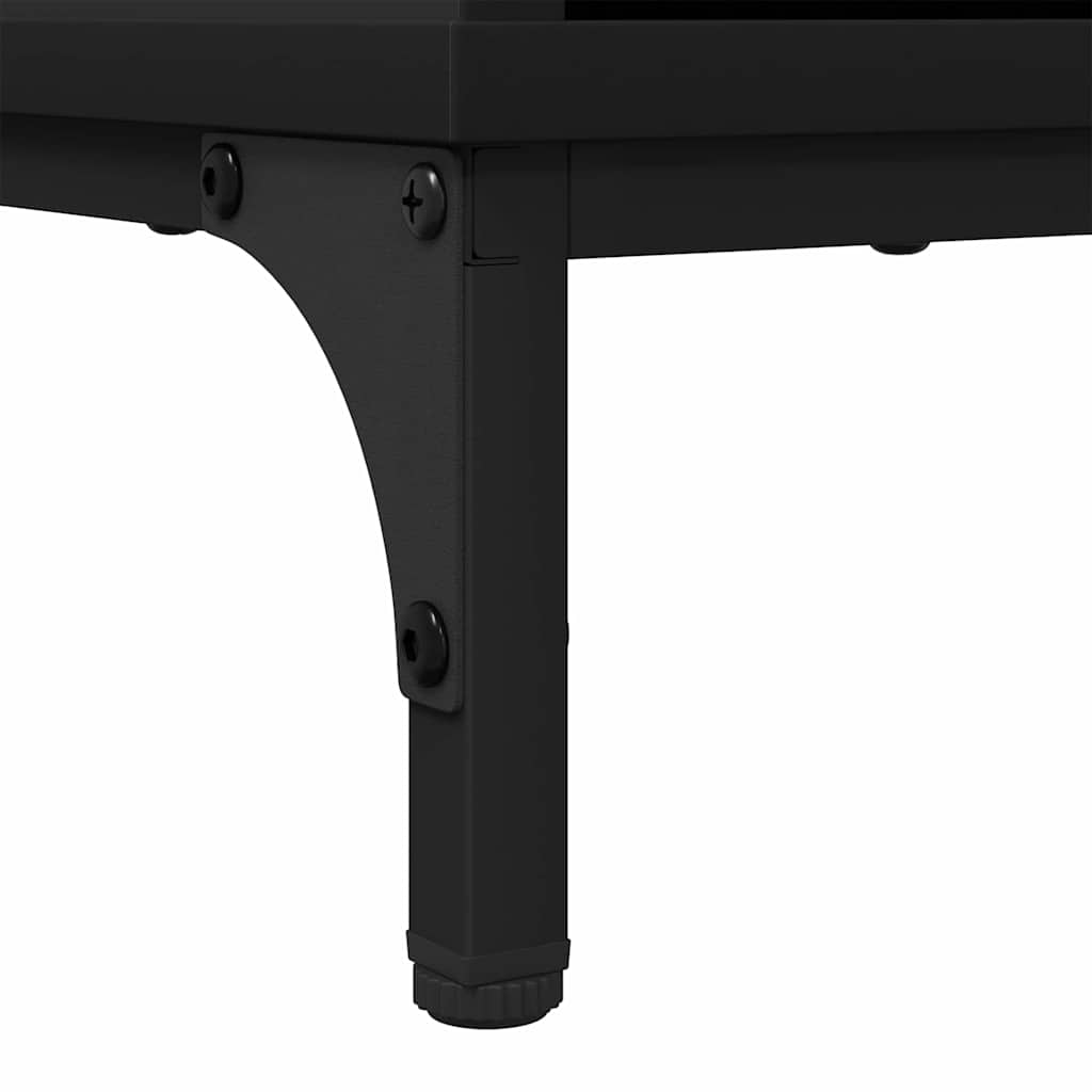 vidaXL Πλαϊνό γραφείο Μαύρο 79.5 x 33 x 82 εκ Επεξεργασμένο ξύλο