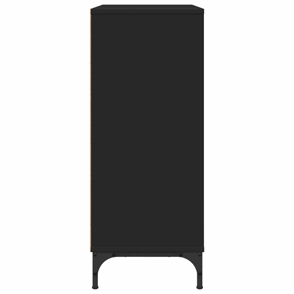 vidaXL Πλαϊνό γραφείο Μαύρο 79.5 x 33 x 82 εκ Επεξεργασμένο ξύλο