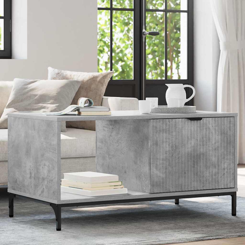 vidaXL Τραπεζάκι σαλονιού Γκρι σκυροδέματος 90 x 49 x 46 εκ.