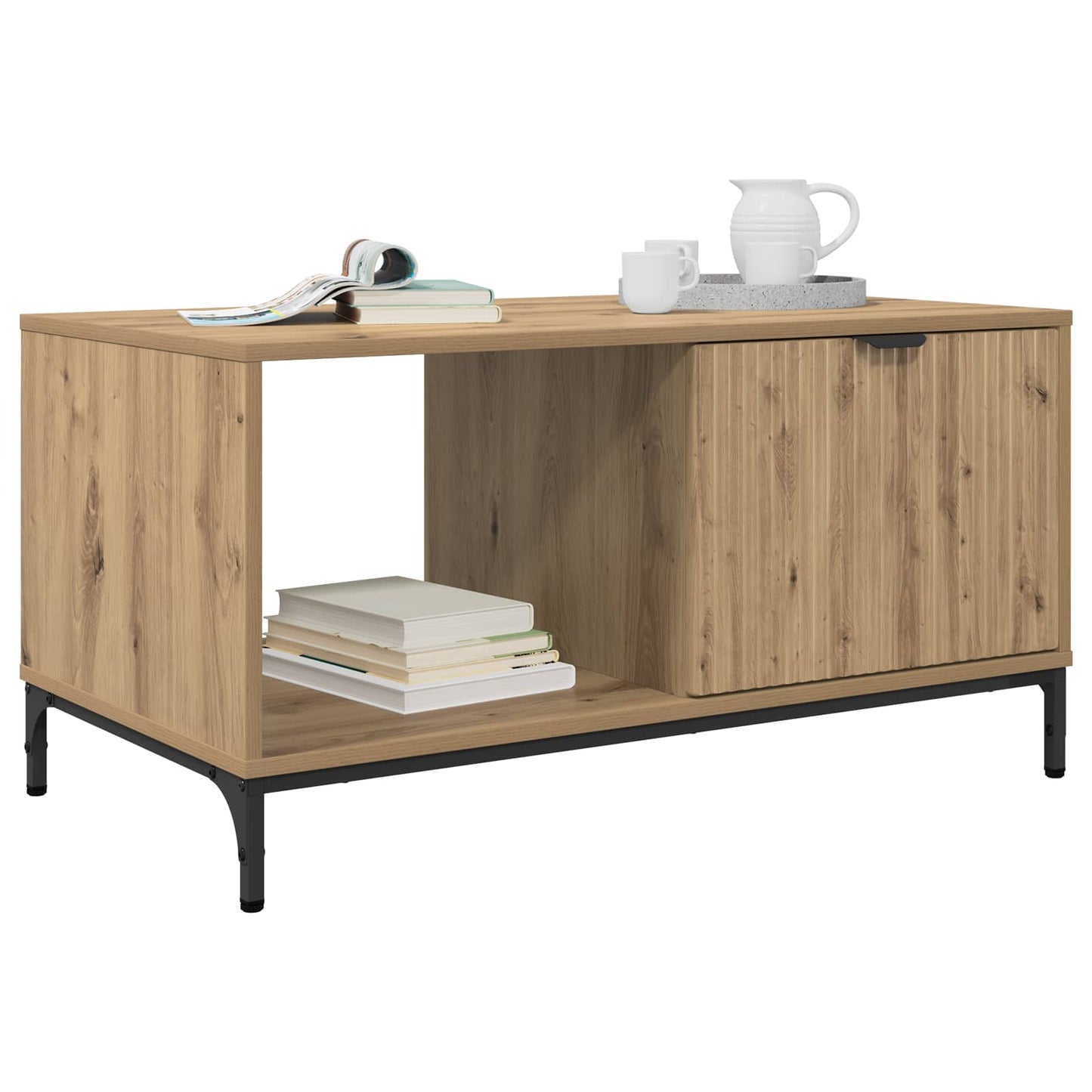 vidaXL Τραπεζάκι σαλονιού με συρτάρι Artisan Oak 90 x 49 x 46 εκ.