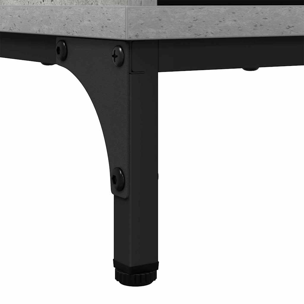 vidaXL Πλαϊνό γραφείο με συρτάρι Γκρι σκυροδέματος 89.5 x 33 x 82 εκ.