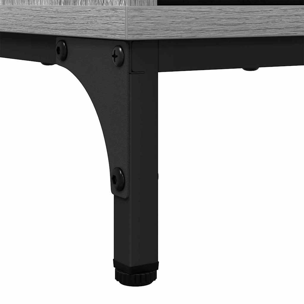 vidaXL Πλαϊνό γραφείο με συρτάρι Γκρι sonoma 89.5 x 33 x 82 εκ.