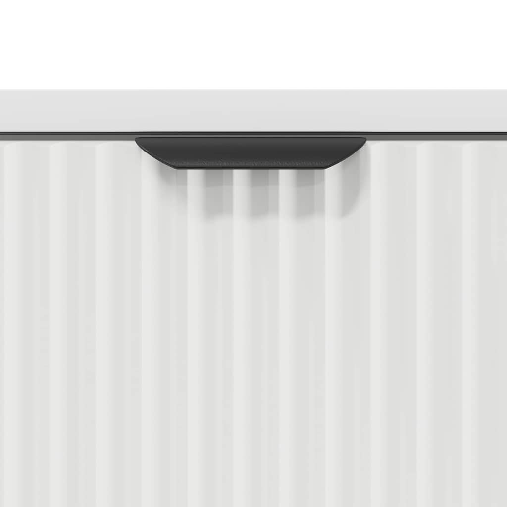 vidaXL Κομοδίνο με συρτάρι Λευκό 63.5 x 36 x 61 εκ Επεξεργασμένο ξύλο