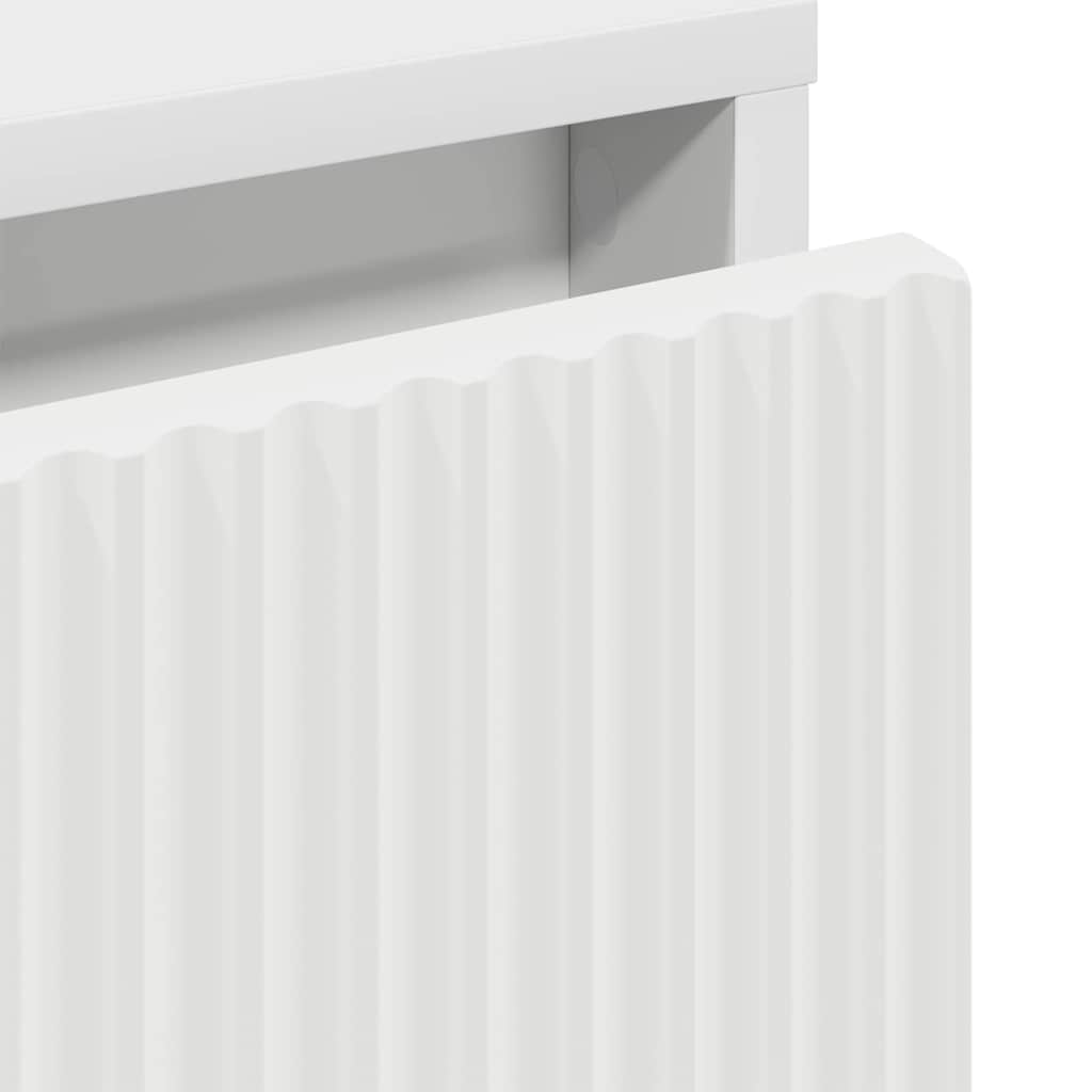 vidaXL Κομοδίνο με συρτάρι Λευκό 63.5 x 36 x 61 εκ Επεξεργασμένο ξύλο