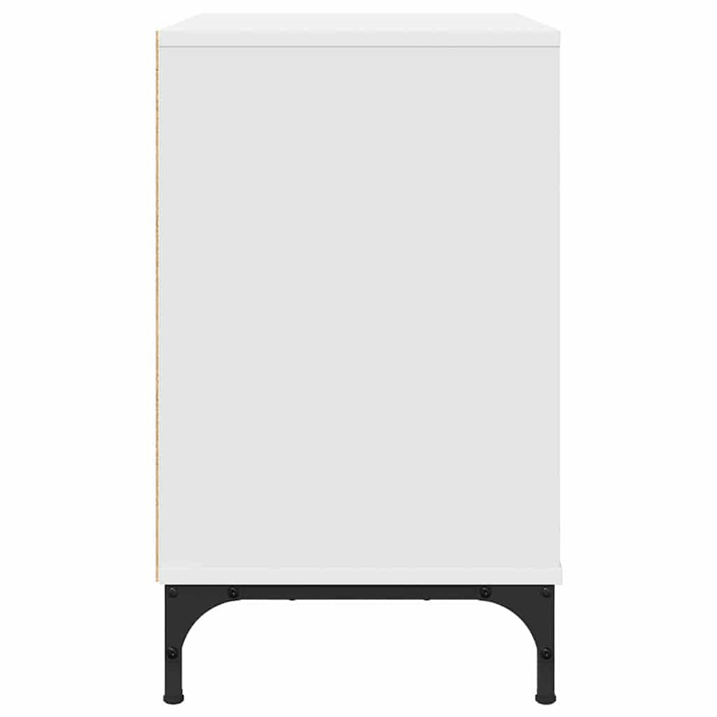 vidaXL Κομοδίνο με συρτάρι Λευκό 63.5 x 36 x 61 εκ Επεξεργασμένο ξύλο