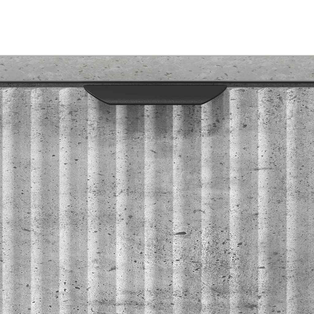 vidaXL Κομοδίνο Γκρι σκυροδέματος 63.5 x 36 x 61 εκ Επεξεργασμένο ξύλο