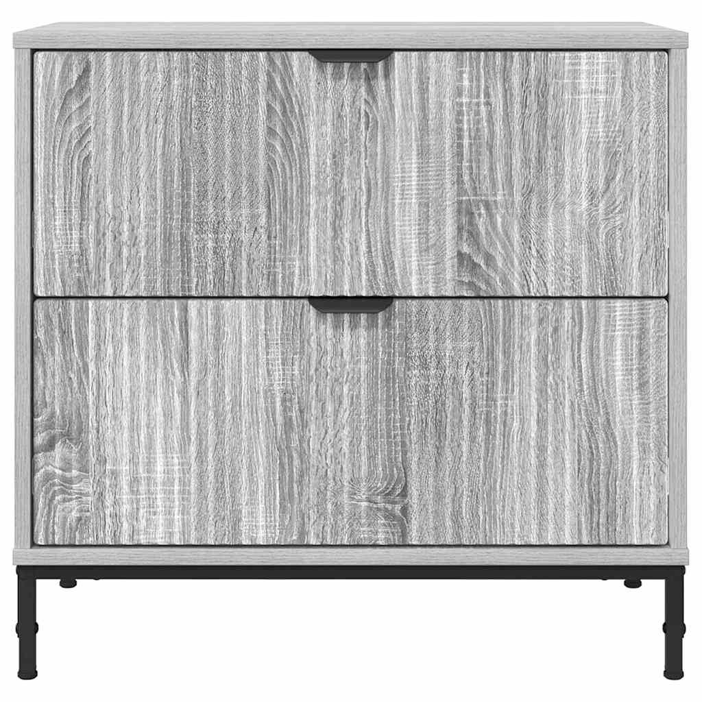 vidaXL Κομοδίνο Γκρι sonoma 63.5 x 36 x 61 εκ Επεξεργασμένο ξύλο