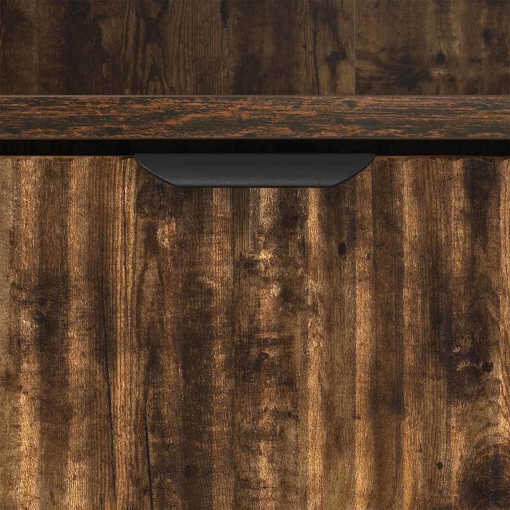 vidaXL Κομοδίνο Καπνιστή δρυς 49 x 36 x 61 εκ Επεξεργασμένο ξύλο