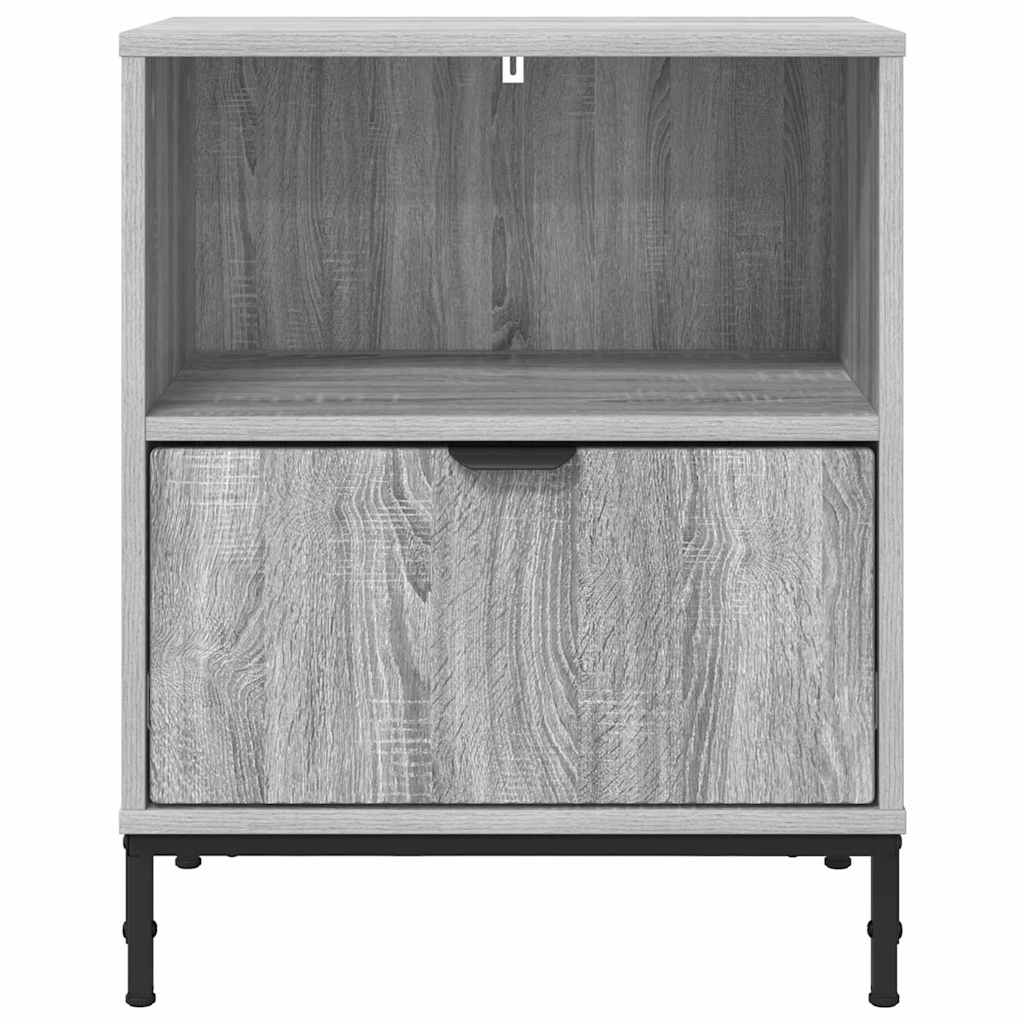 vidaXL Κομοδίνο Γκρι sonoma 49 x 36 x 61 εκ Επεξεργασμένο ξύλο