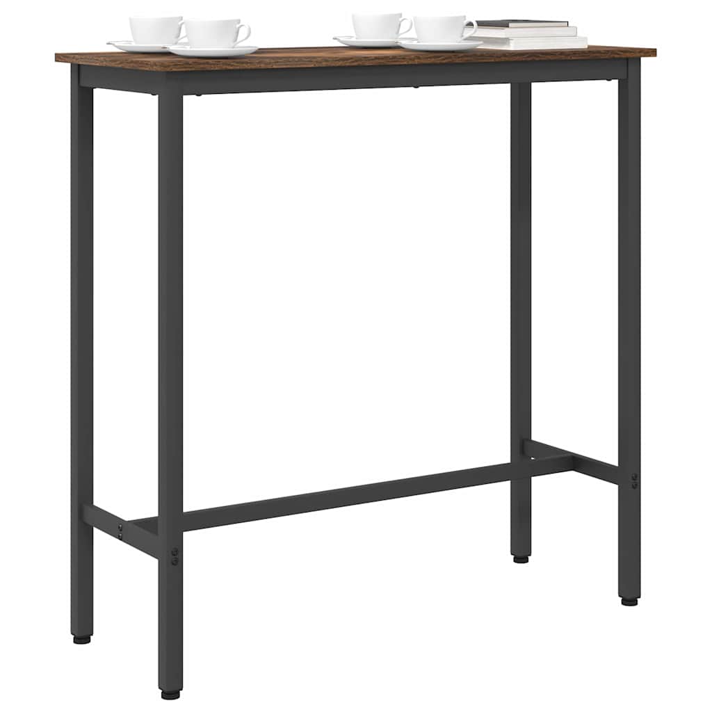 vidaXL τραπέζι Καπνιστό Δρύς 100 x 40 x 100,5 εκ