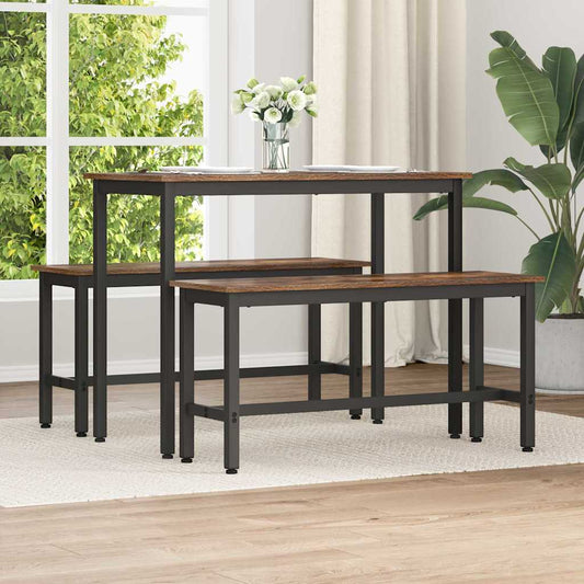 vidaXL Καθιστικό Σαλονιού Καπνιστό Δρύς 100 x 32,5 x 48,5 εκ.