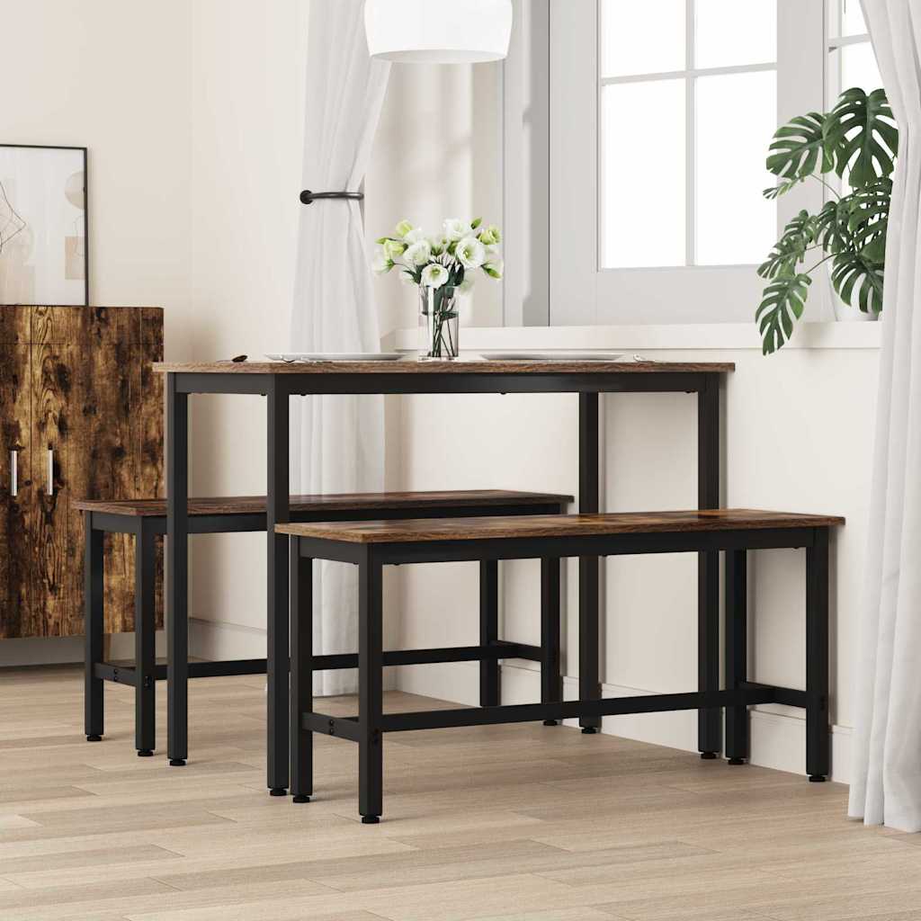 vidaXL Καθιστικό Σαλονιού Καπνιστό Δρύς 100 x 32,5 x 48,5 εκ.