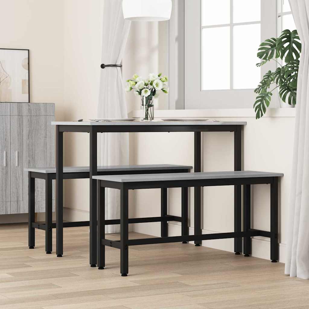 vidaXL Καθιστικό Σαλονιού Γκρίζο Σονομα 100 x 32,5 x 48,5 εκ.