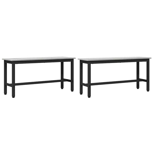 vidaXL Καθιστικό Σαλονιού 2 pcs Γκρίζο Σονομα 100 x 32,5 x 48,5 εκ.
