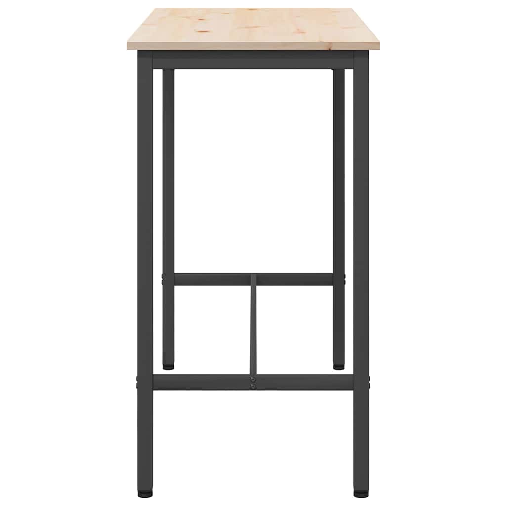 vidaXL τραπέζι Φυσικό 100 x 50 x 91 cm Μηχανισμένο ξύλο και ατσάλι