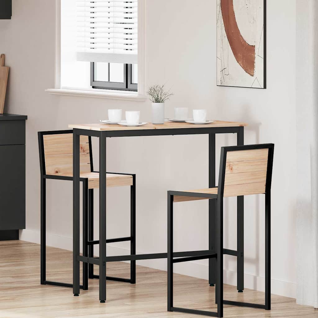 vidaXL τραπέζι Φυσικό 100 x 40 x 101 εκ Μηχανισμένο ξύλο και ατσάλι