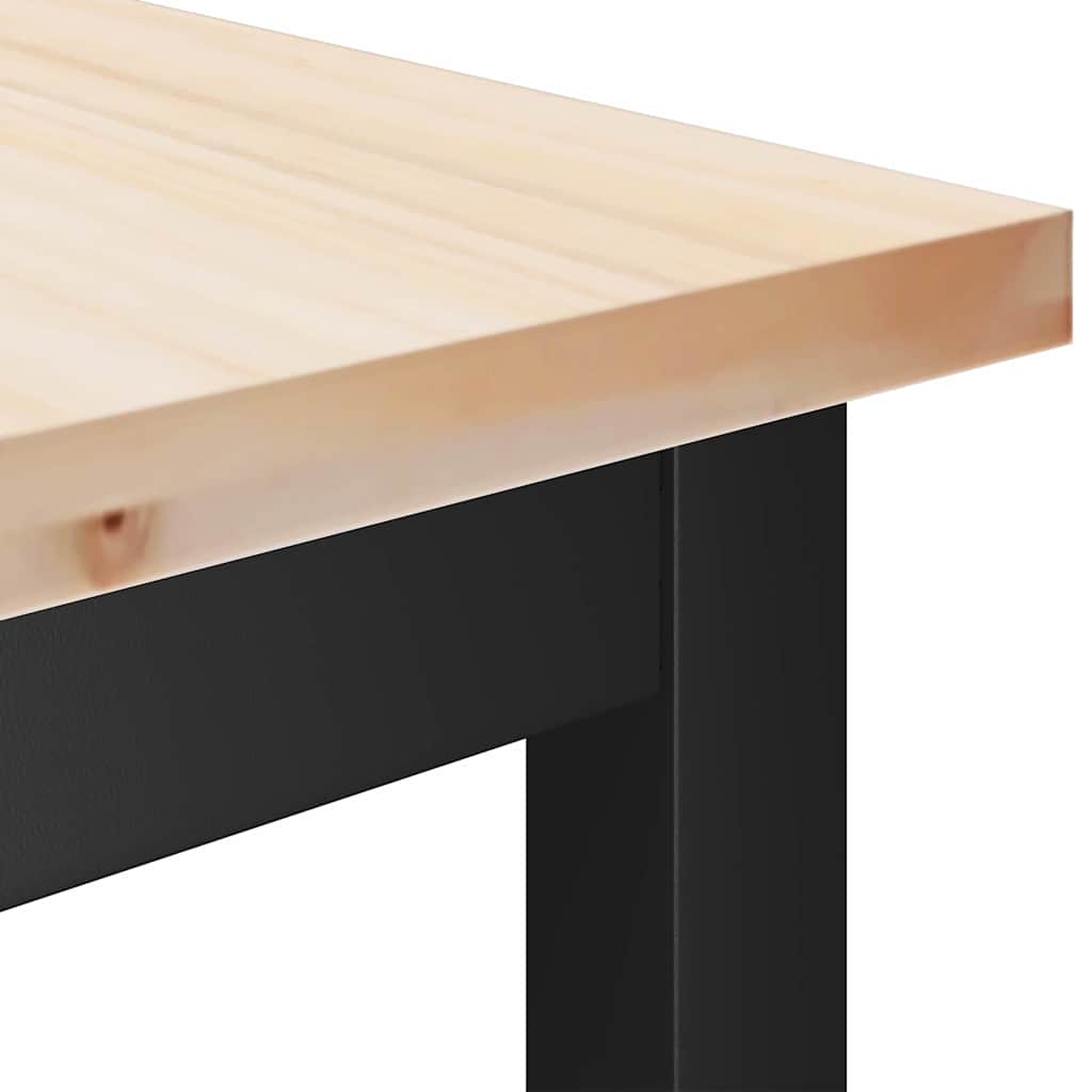 vidaXL Καθίσματα Τραπεζιού 2 pcs Φυσικό 100 x 32,5 x 49 εκ