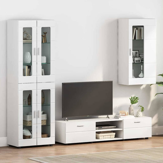vidaXL Ξύλινο Ντουλάπι Υψηλής γυαλάδας λευκό 50 x 29 x 100 εκ