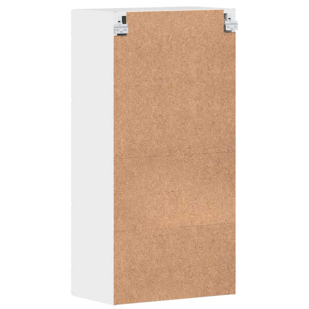 vidaXL Ντουλάπα τοίχου με αποθήκευση Γυαλιστερό λευκό 55 x 29 x 100 εκ