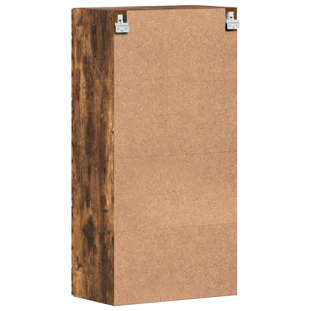 vidaXL Ντουλάπα τοίχου με αποθήκευση Καπνιστή δρυς 55 x 29 x 100 εκ