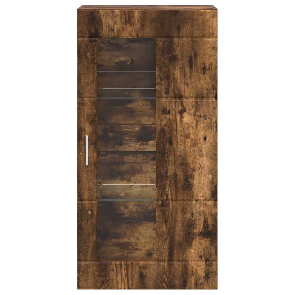 vidaXL Ντουλάπα τοίχου με αποθήκευση Καπνιστή δρυς 55 x 29 x 100 εκ