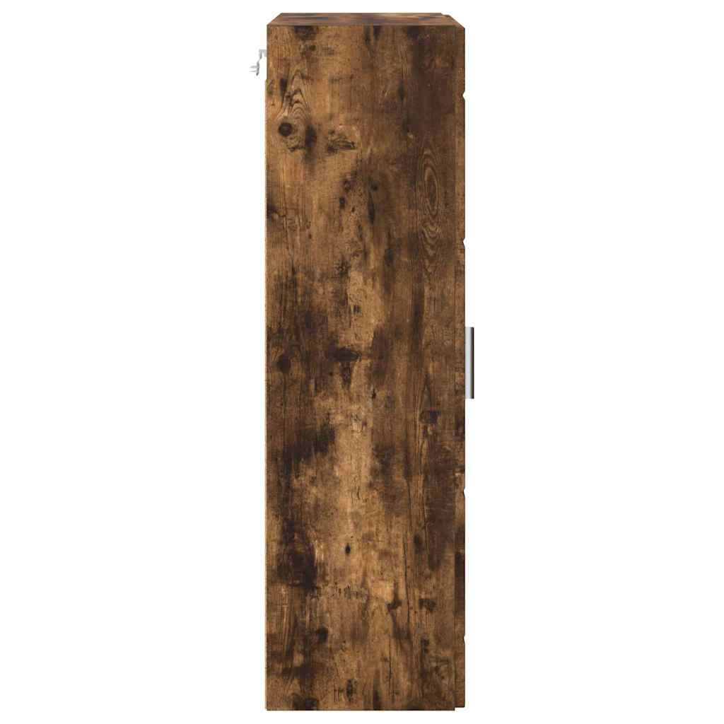 vidaXL Ντουλάπα τοίχου με αποθήκευση Καπνιστή δρυς 55 x 29 x 100 εκ