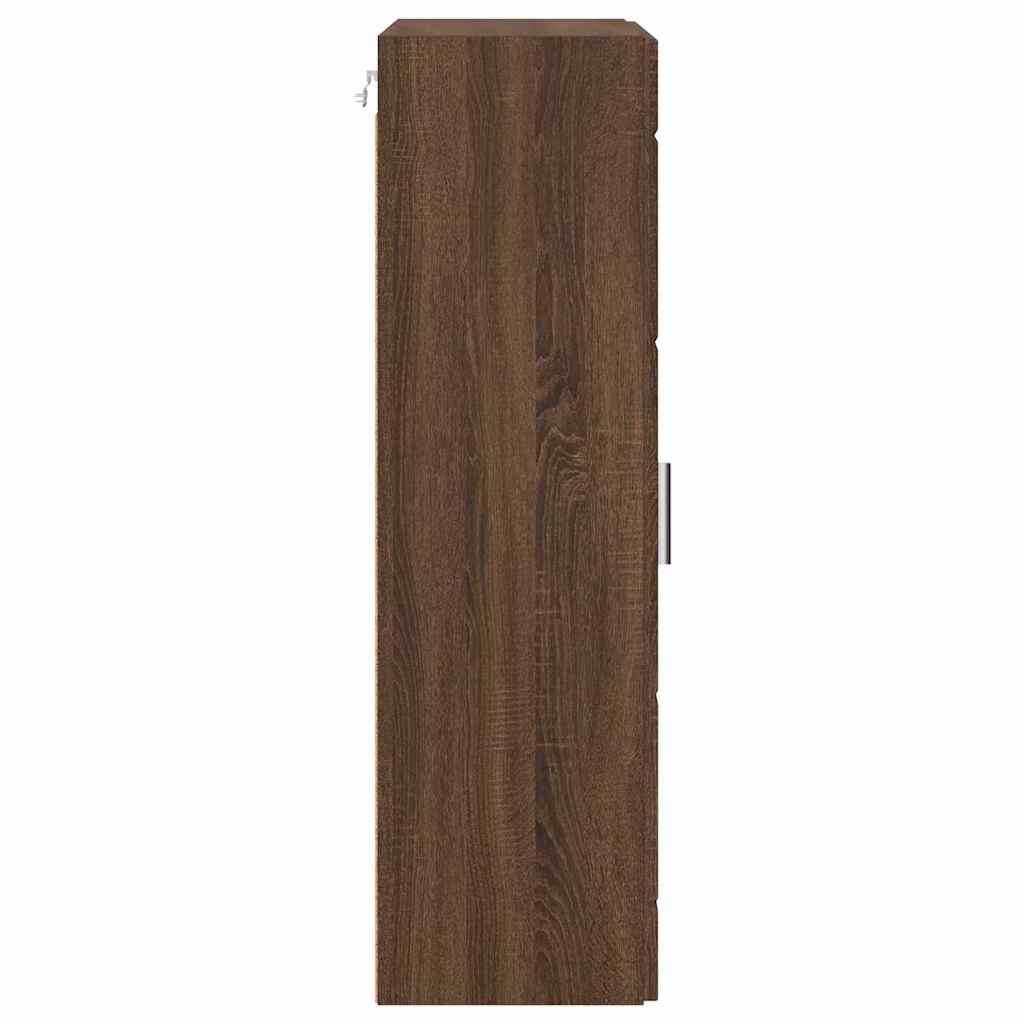 vidaXL Ντουλάπα τοίχου Καφέ δρυς 55 x 29 x 100 εκ Επεξεργασμένο ξύλο