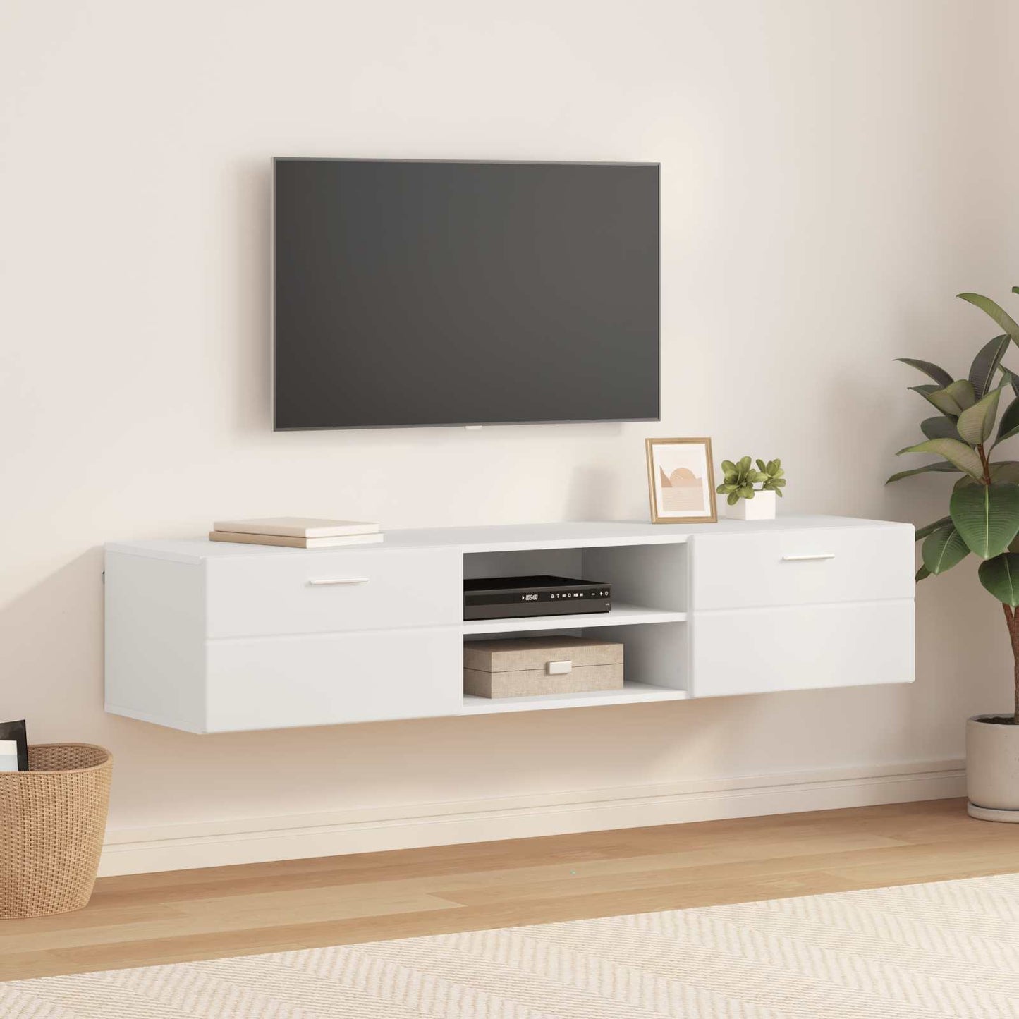 vidaXL Ξύλινο Ντουλάπι Λευκό 150 x 39 x 30 εκ Επεξεργασμένο ξύλο