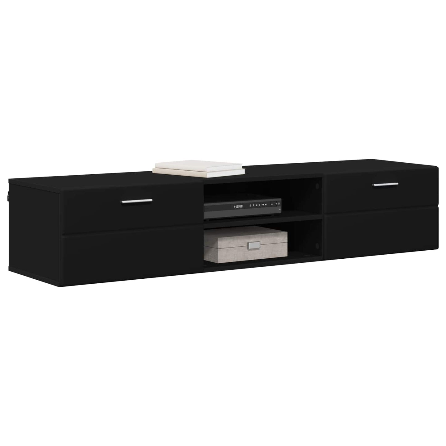 vidaXL Ξύλινο Ντουλάπι Μαύρο 150 x 39 x 30 εκ Επεξεργασμένο ξύλο