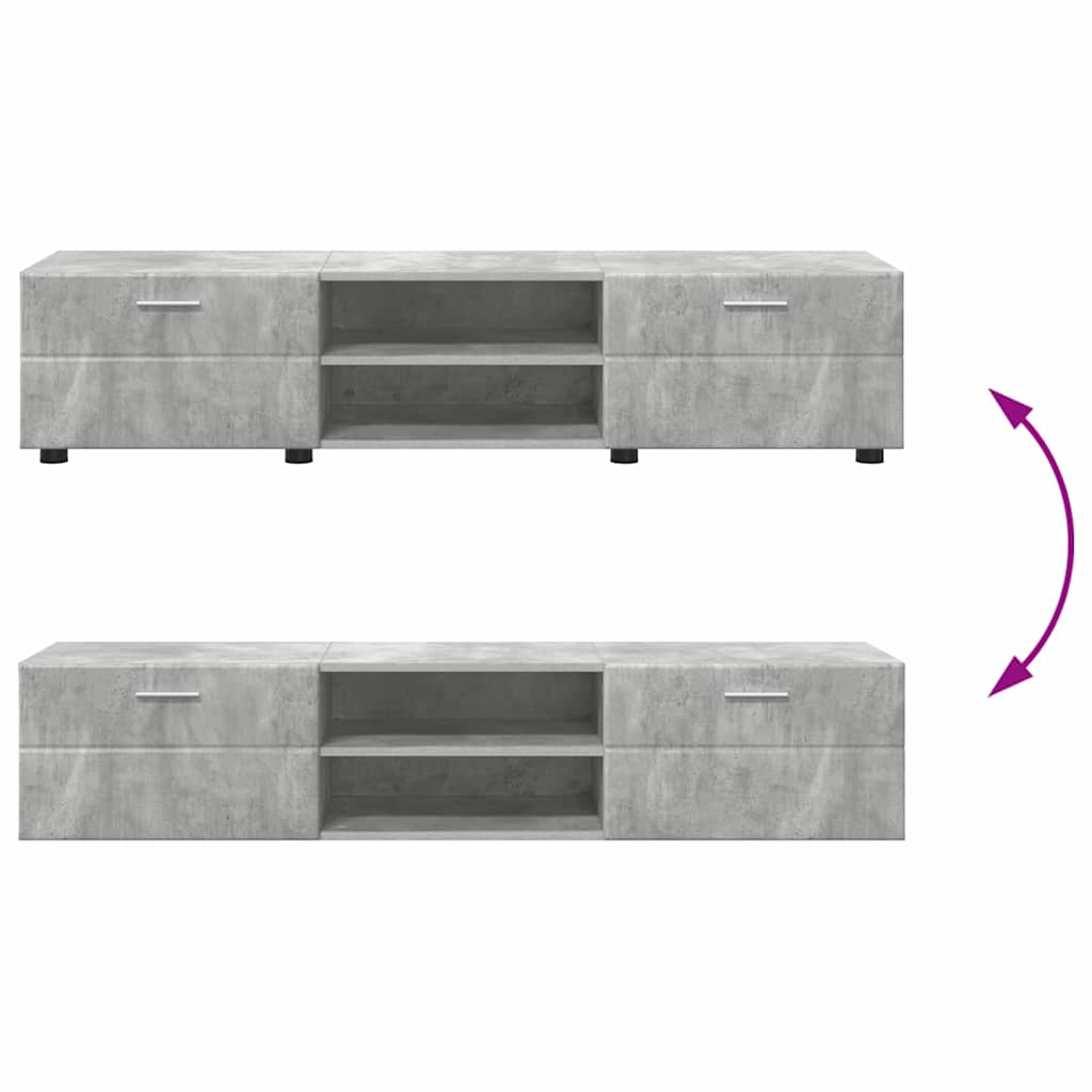 vidaXL Ξύλινο Ντουλάπι με συρτάρι Σκυρόδεμα Γκρι 150 x 39 x 30 εκ