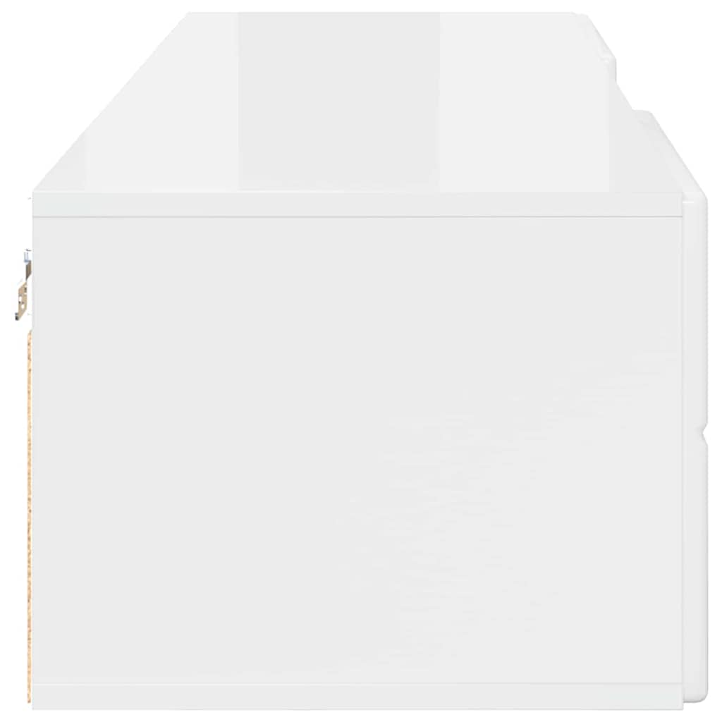 vidaXL Ξύλινο Ντουλάπι Υψηλής γυαλάδας λευκό 150 x 39 x 30 εκ