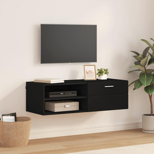 vidaXL Ξύλινο Ντουλάπι Μαύρο 100,5 x 39 x 30 εκ Επεξεργασμένο ξύλο