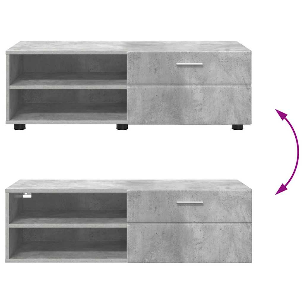 vidaXL Ξύλινο Ντουλάπι με συρτάρι Σκυρόδεμα Γκρι 100,5 x 39 x 30 εκ