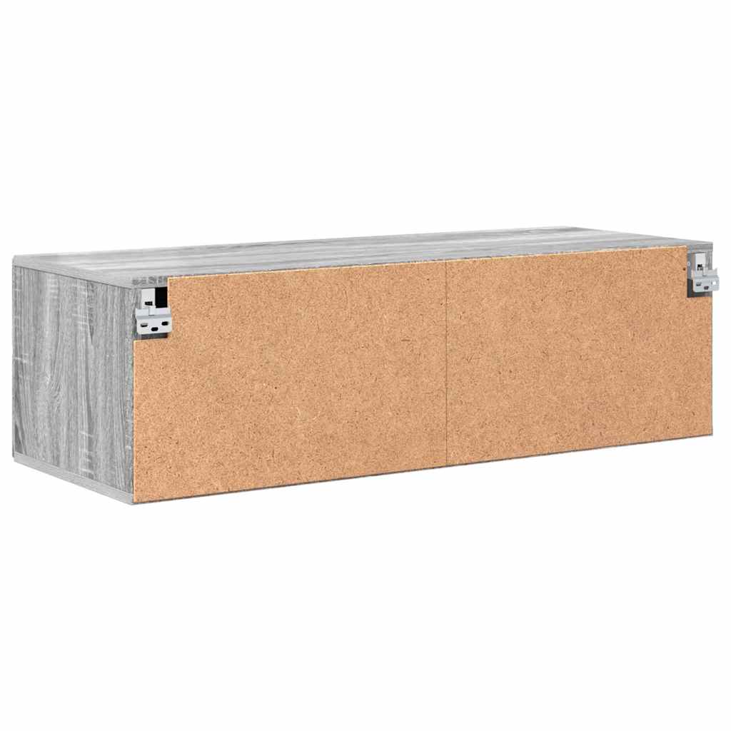 vidaXL Ξύλινο Ντουλάπι με συρτάρι Γκρίζο Σονομα 100,5 x 39 x 30 εκ