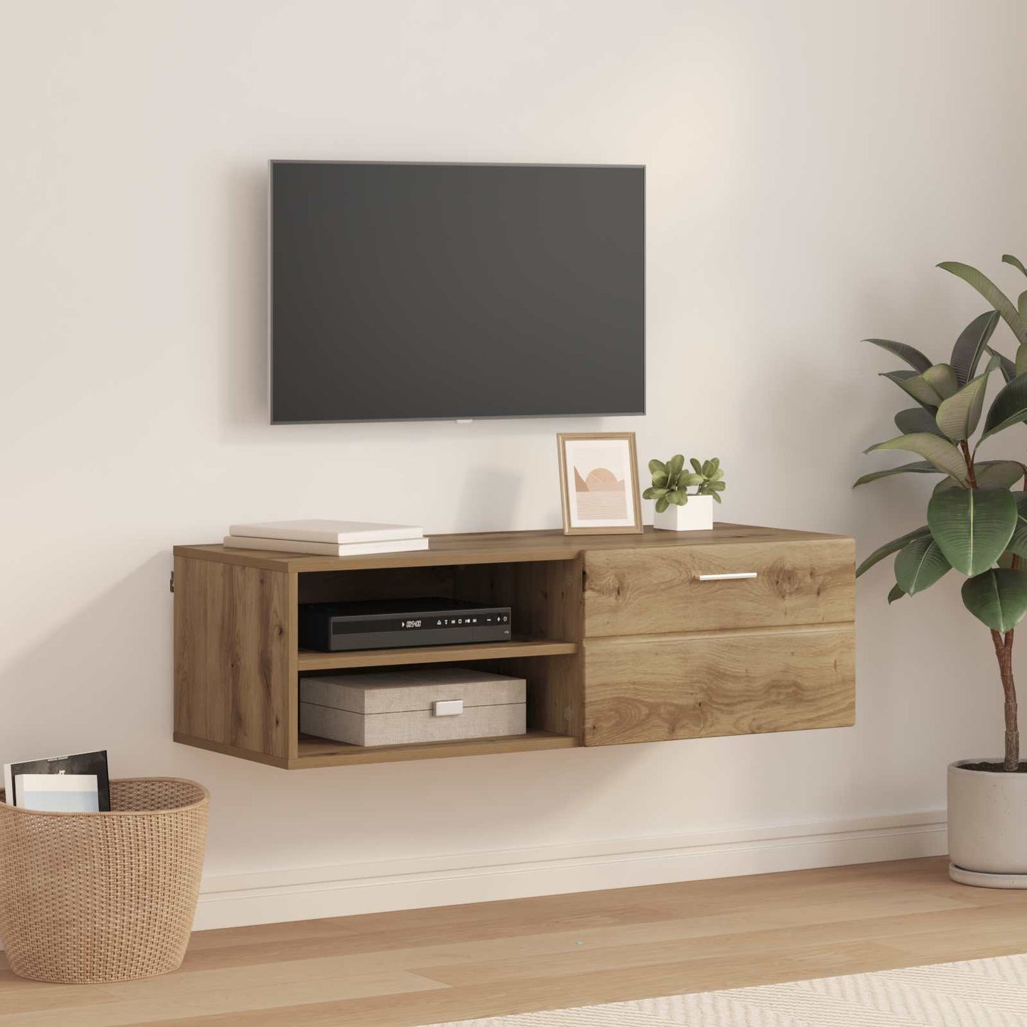 vidaXL Ξύλινο Ντουλάπι με συρτάρι Artisan Oak 100,5 x 39 x 30 εκ