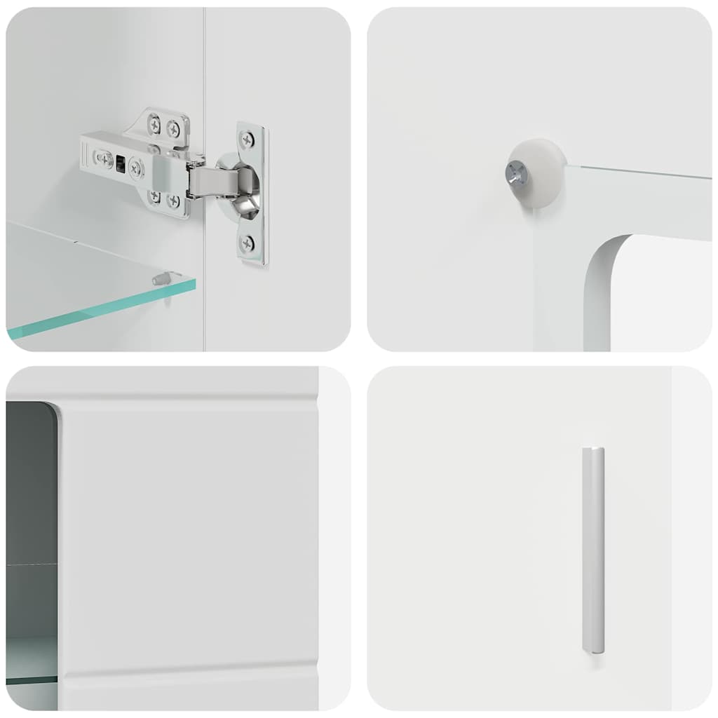 vidaXL Πλαϊνό γραφείο Λευκό 55,5 x 29 x 100 εκ Επεξεργασμένο ξύλο