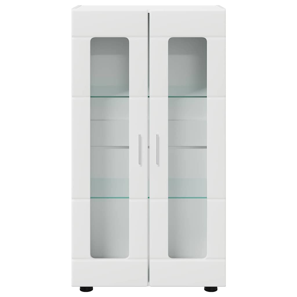 vidaXL Πλαϊνό γραφείο Λευκό 55,5 x 29 x 100 εκ Επεξεργασμένο ξύλο