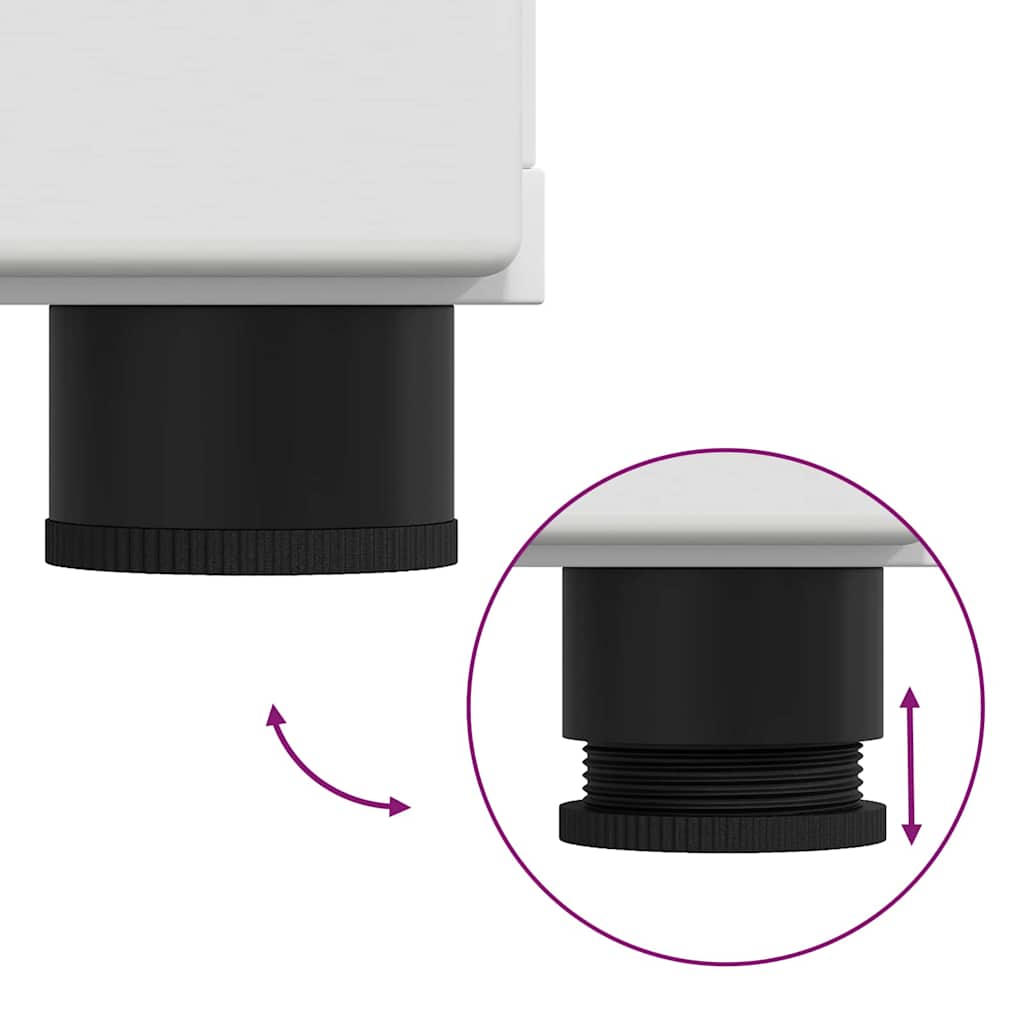 vidaXL Πλαϊνό γραφείο Λευκό 55,5 x 29 x 100 εκ Επεξεργασμένο ξύλο