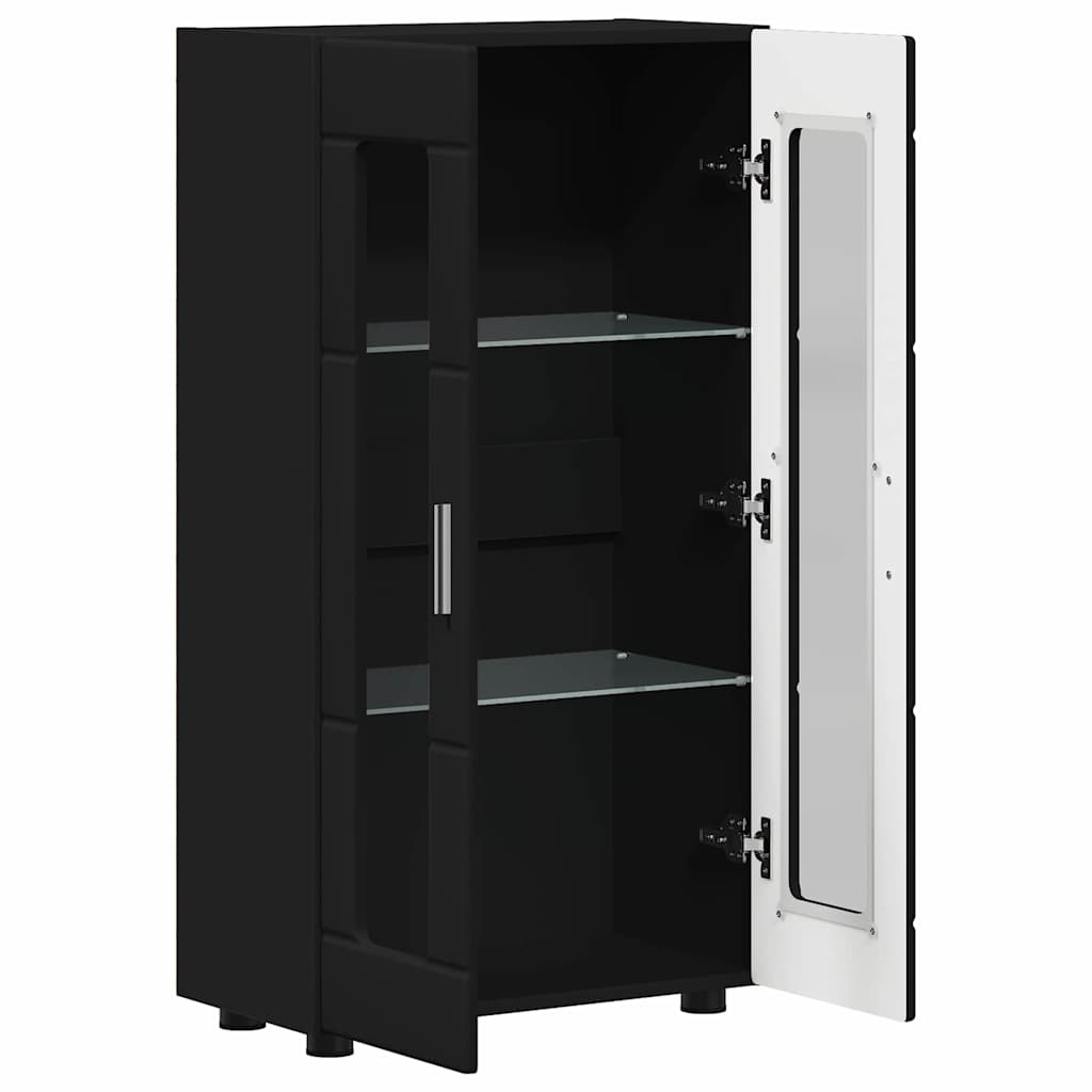 vidaXL Πλαϊνό γραφείο Μαύρο 55,5 x 29 x 100 εκ Επεξεργασμένο ξύλο