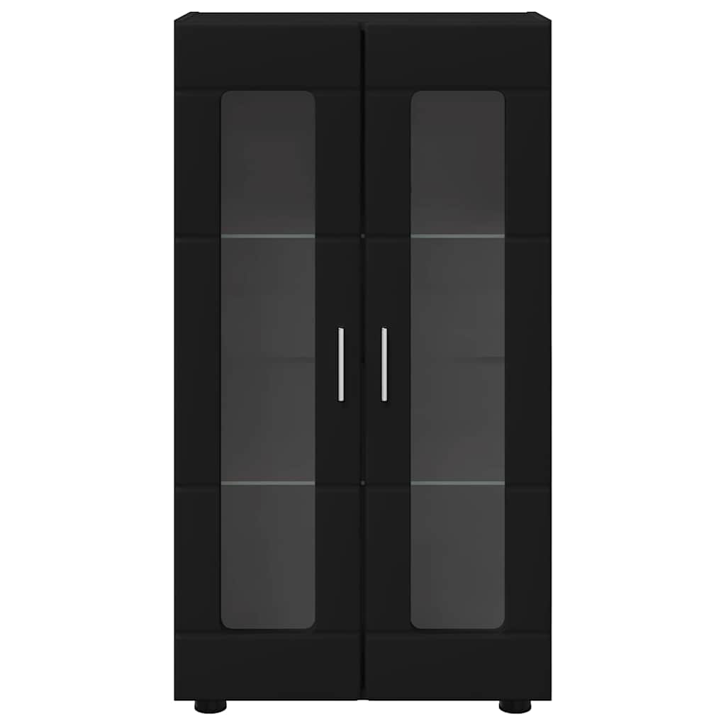 vidaXL Πλαϊνό γραφείο Μαύρο 55,5 x 29 x 100 εκ Επεξεργασμένο ξύλο