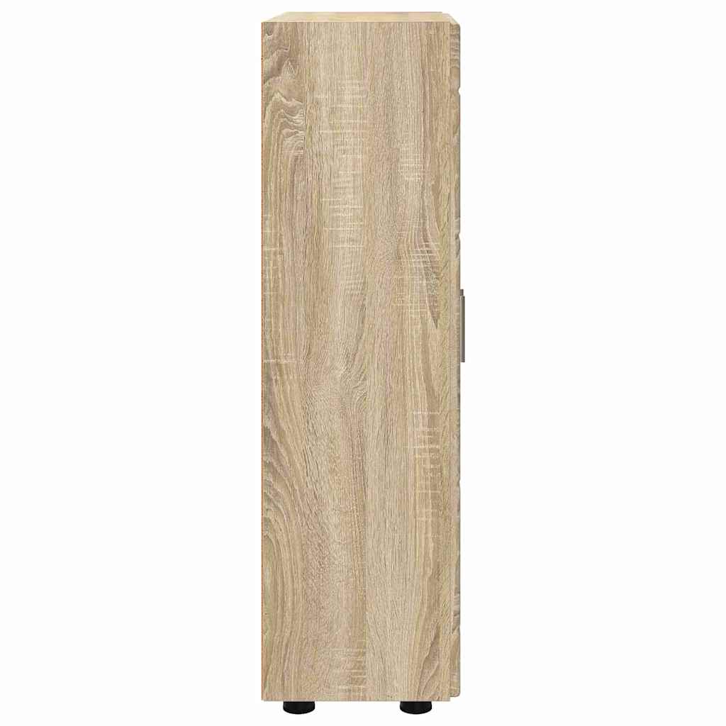 vidaXL Πλαϊνό γραφείο με ράφι με πόρτα Δρύς Sonoma 55,5 x 29 x 100 εκ