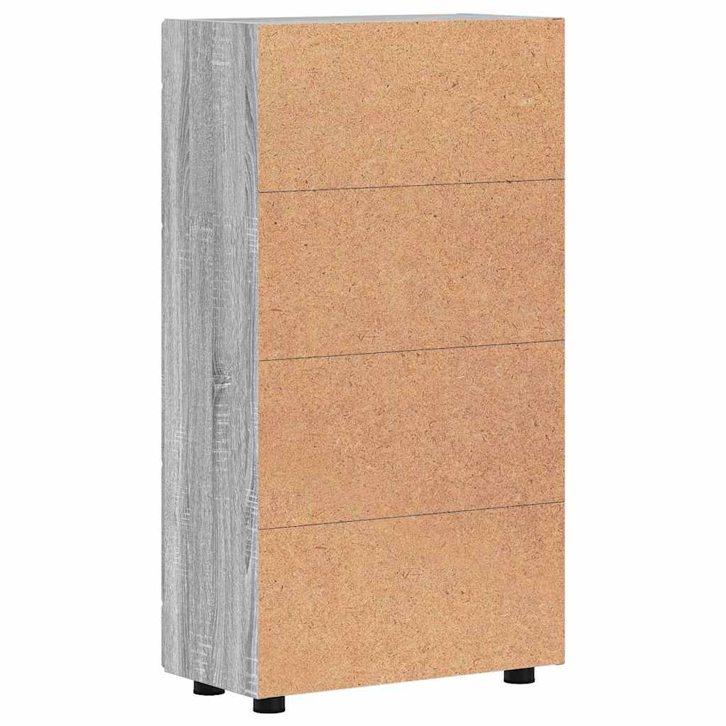 vidaXL Πλαϊνό γραφείο με ράφι Γκρίζο Σονομα 55,5 x 29 x 100 εκ