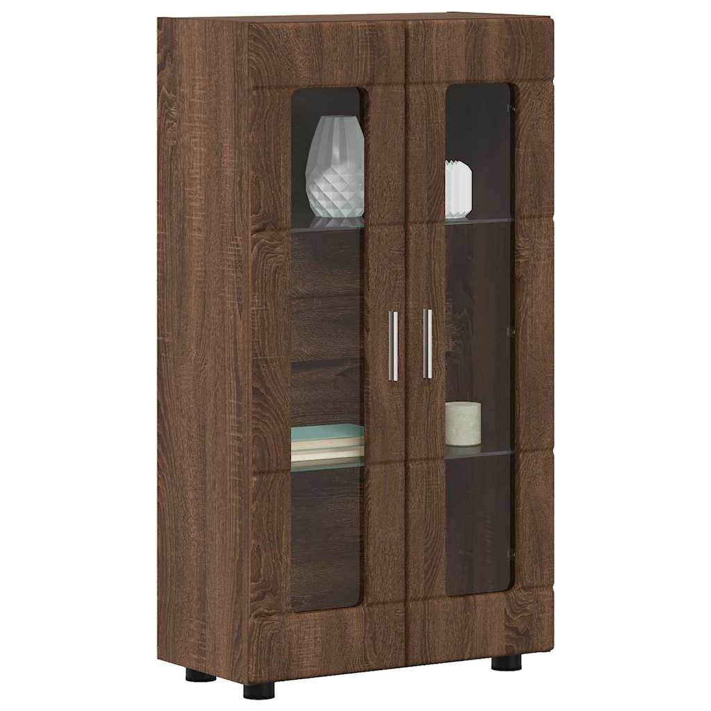 vidaXL Πλαϊνό γραφείο Καφέ δρυς 55,5 x 29 x 100 εκ Επεξεργασμένο ξύλο