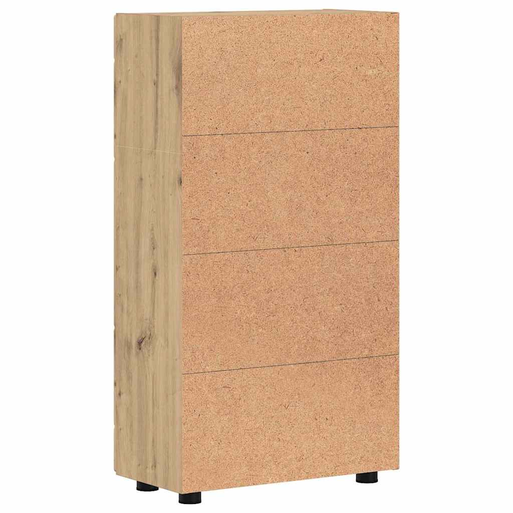 vidaXL Πλαϊνό γραφείο με ράφι με πόρτα Artisan Oak 55,5 x 29 x 100 εκ