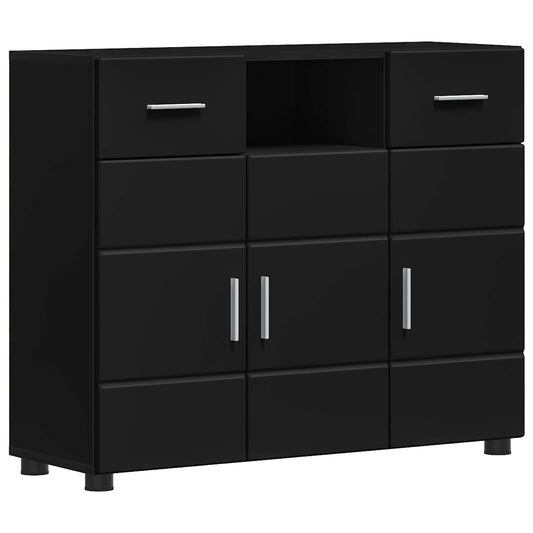 vidaXL Ξύλινο Ντουλάπι Μαύρο 88,5 x 30,5 x 73 εκ Επεξεργασμένο ξύλο