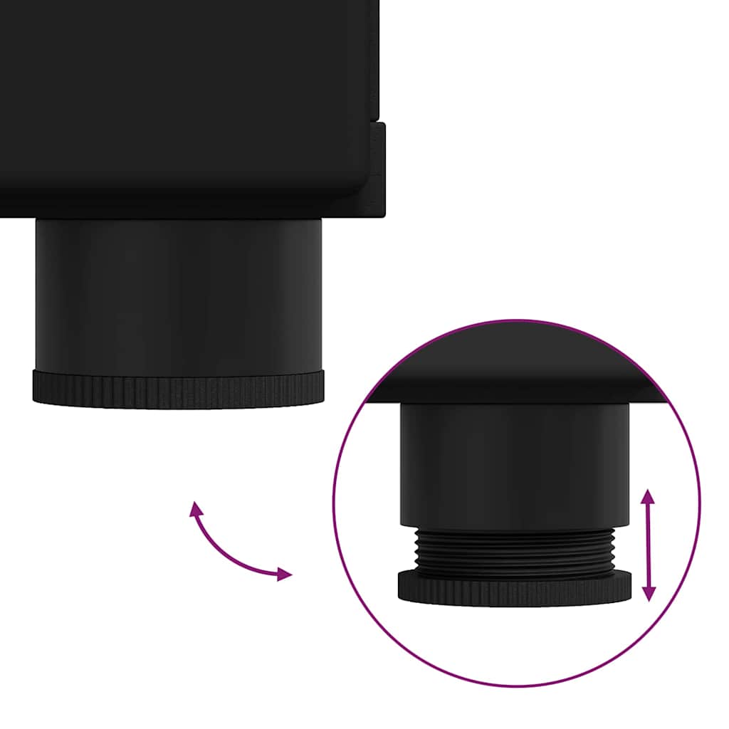 vidaXL Πλαϊνό γραφείο Μαύρο 88,5 x 30,5 x 73 εκ Επεξεργασμένο ξύλο