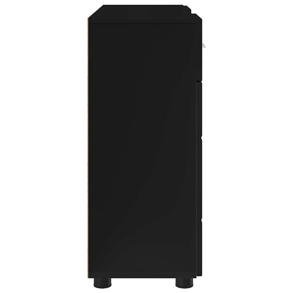 vidaXL Πλαϊνό γραφείο Μαύρο 88,5 x 30,5 x 73 εκ Επεξεργασμένο ξύλο