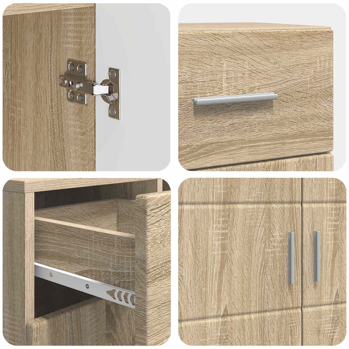 vidaXL Ξύλινο Ντουλάπι με συρτάρι Δρύς Sonoma 88,5 x 30,5 x 73 εκ